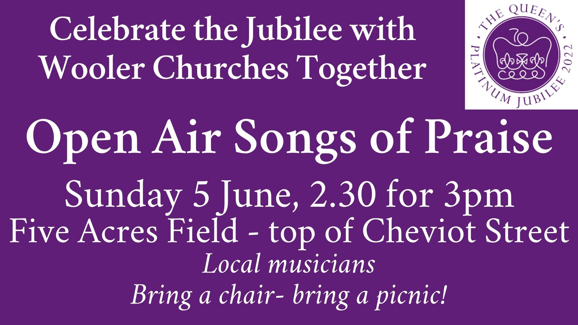 Jubilee poster landscape Wooler United Reformed Church